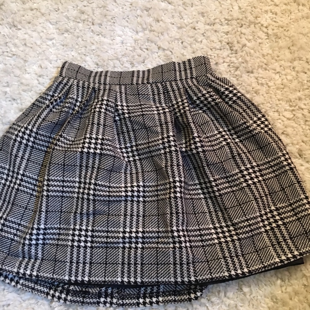 black & white skirt